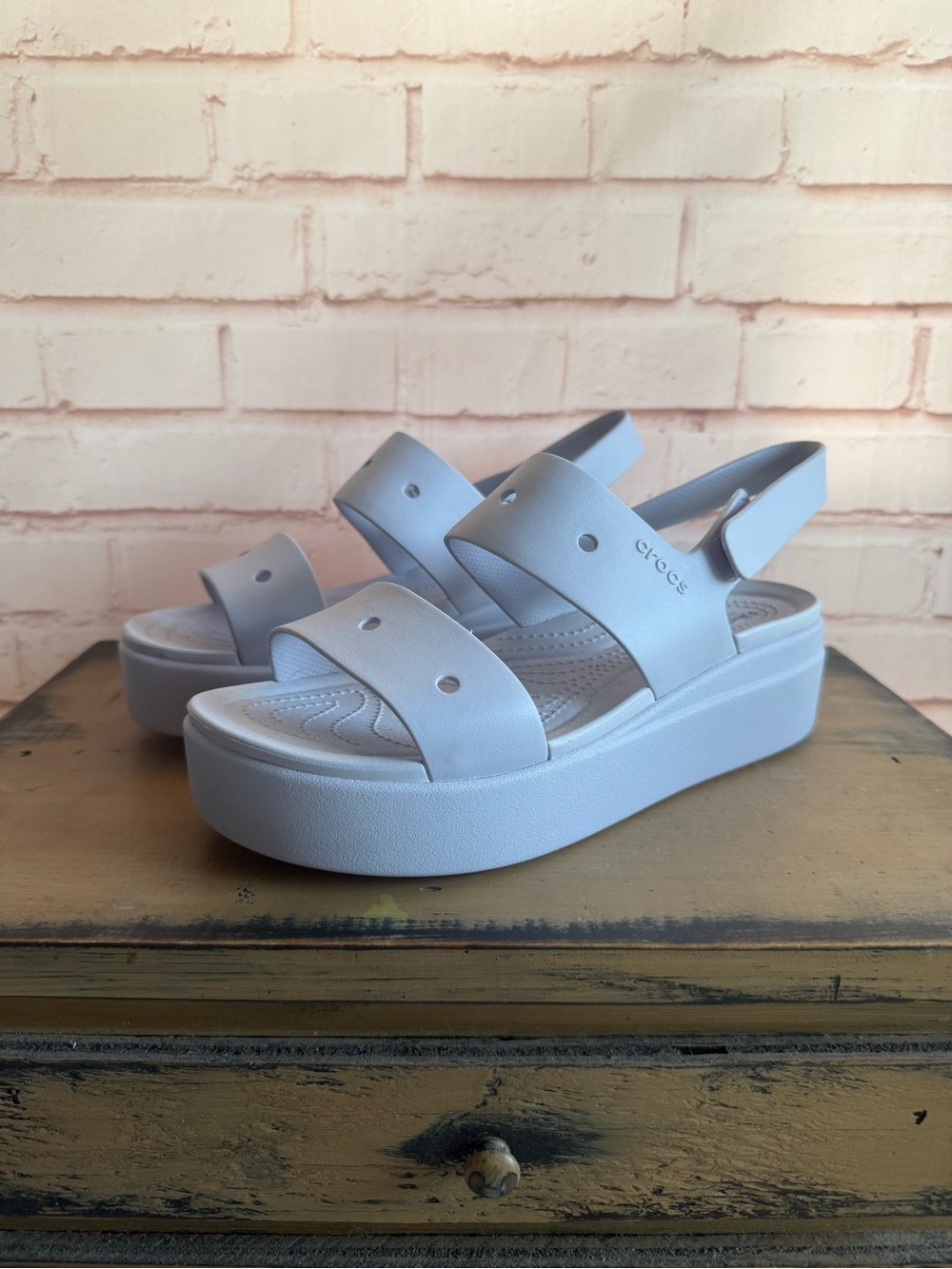 CROCS Women's Platform Slingback Sandal in Pale Purple Lavender